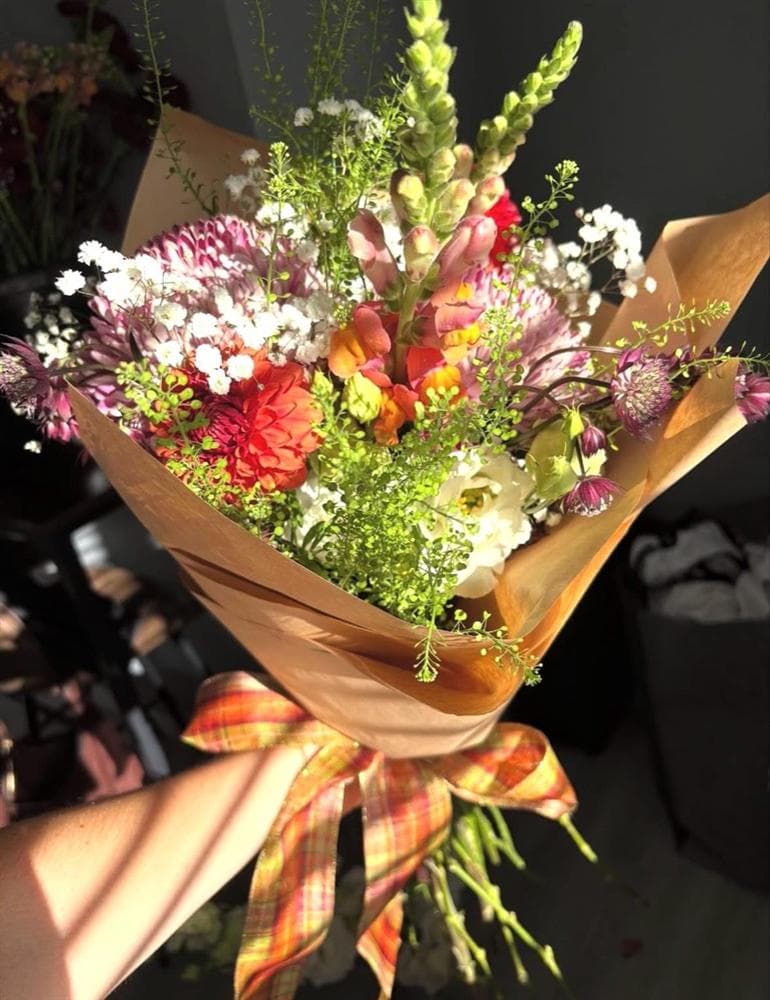 Bright mixed seasonal bouquet