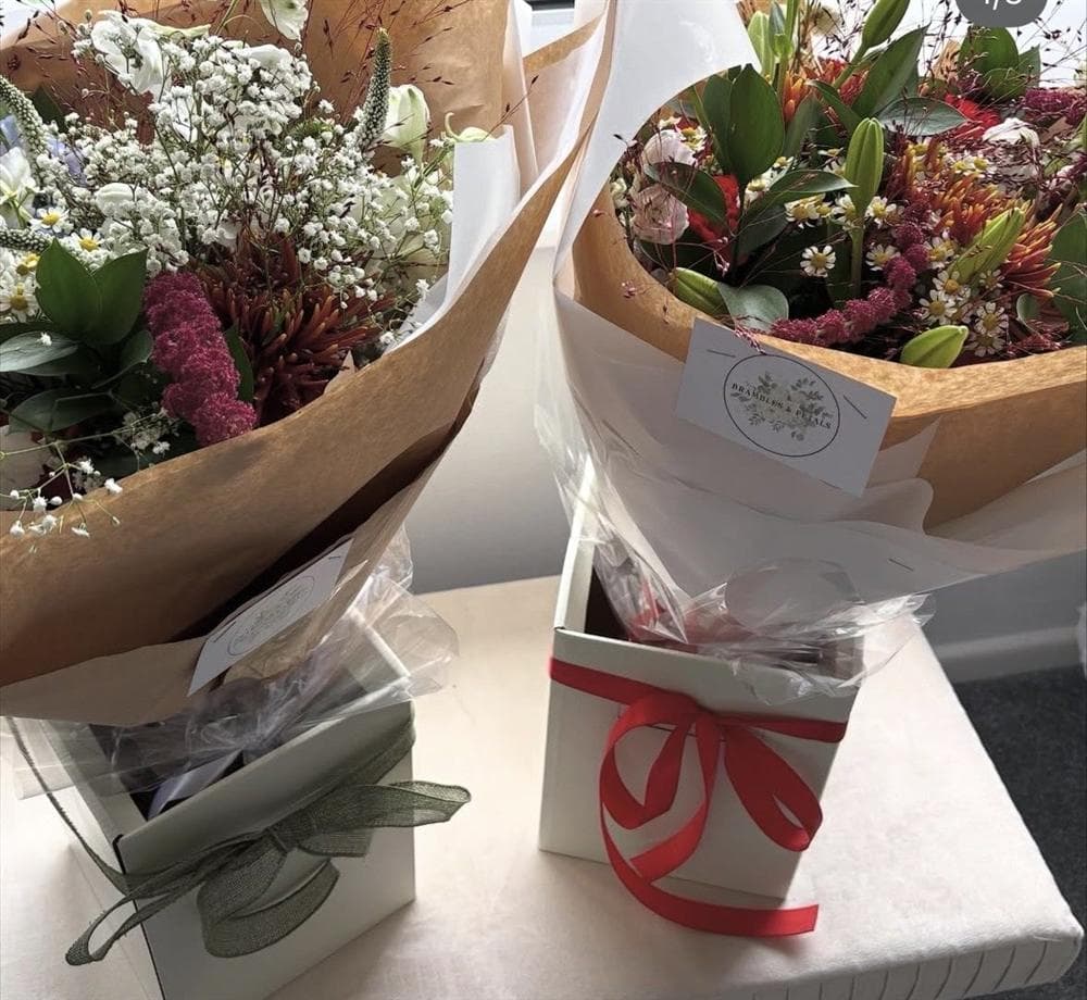 Gift-boxed bouquets ready to give